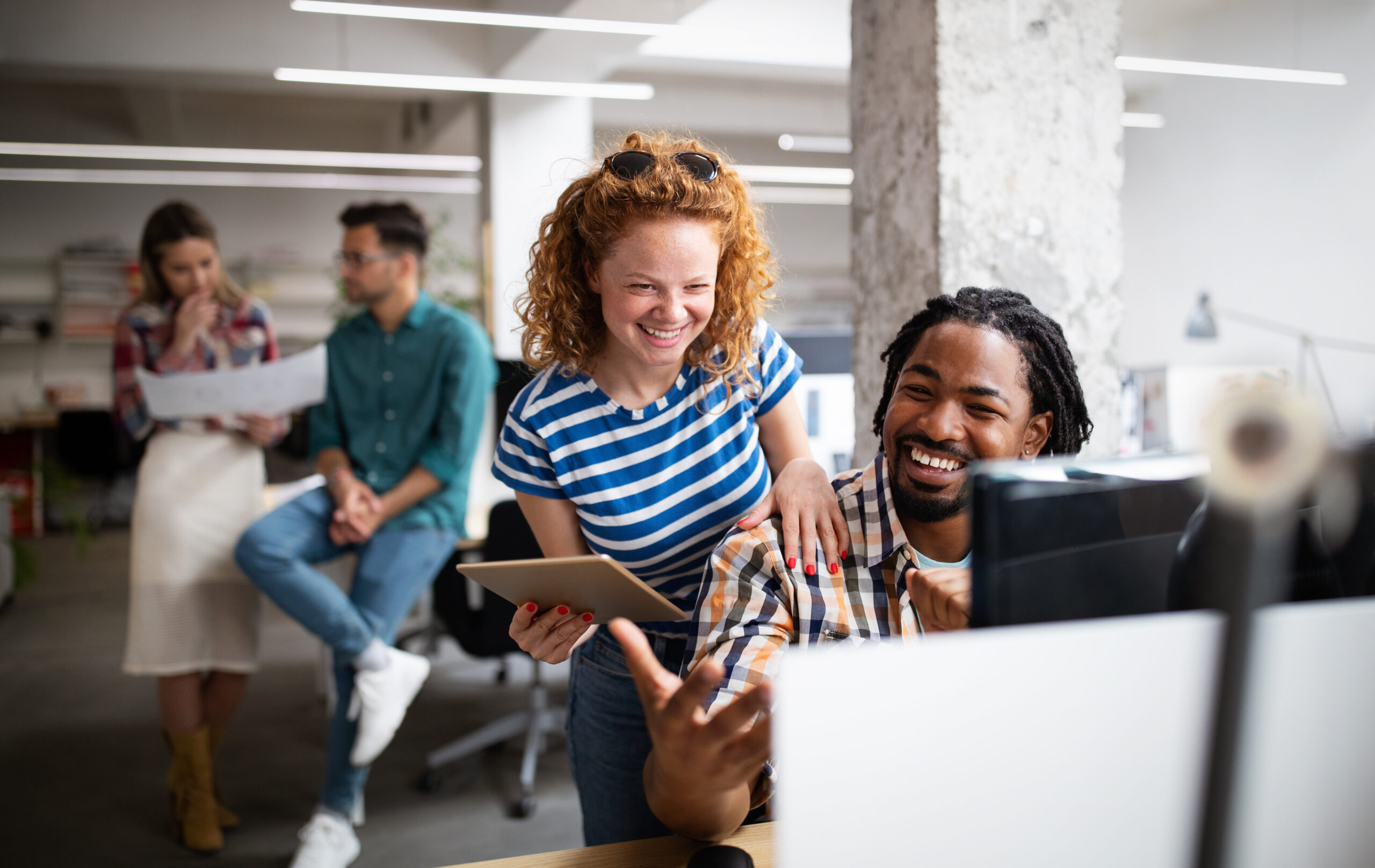group of marketing people collaborating